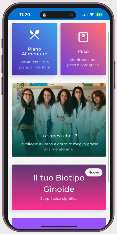 Screenshot dell'app Dimagrimento Lento per il monitoraggio del peso