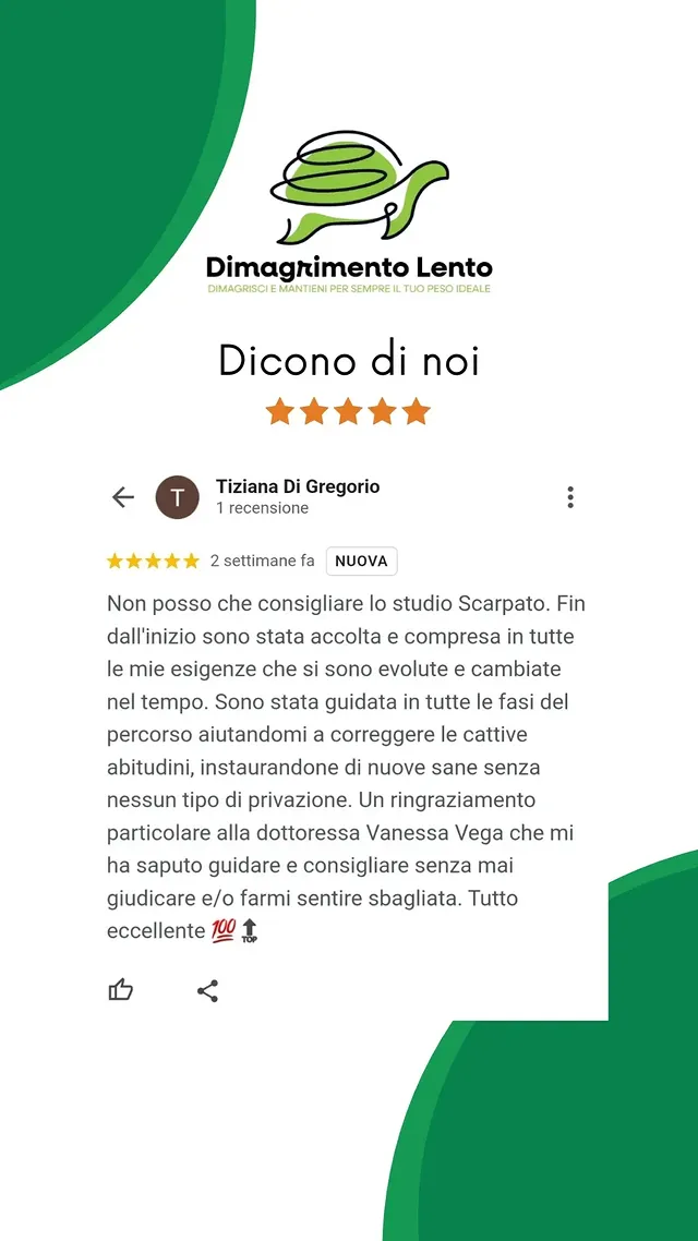Risultato condiviso da una paziente nel 2024